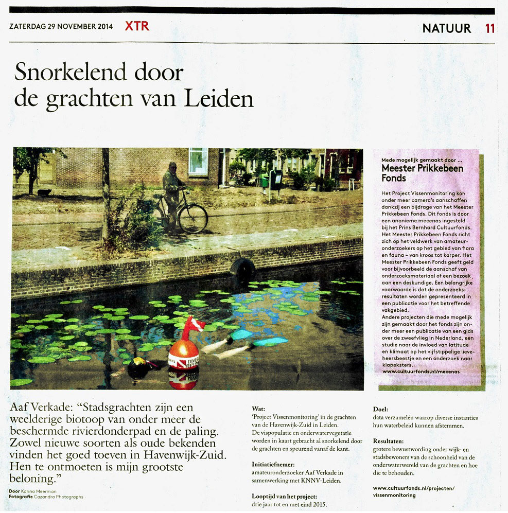 NRClux Snorkelend door de grachten van Leiden 29nov2014