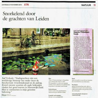 Snorkelend door de grachten van Leiden